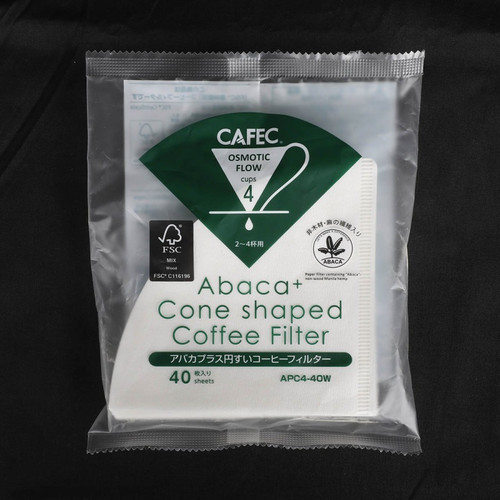 Coffee Filter CAFEC APC4-40W V60-02 Abaca Osmotic flow saring kopi