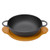 Oigen F157 round multi pan dengan tutup dan alas kayu Cast iron - 27cm