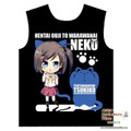 New Tsukiko - Hentai Ouji to Warawanai Neko Latest Trends Anime Print Sleeveless Summer Shirt MGF-YF075 Anime Dakimakura Pillow Shop