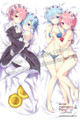 New Rem and Ram - Re Zero Anime Dakimakura Japanese Hugging Body Pillow Cover ADP-16218B Anime Dakimakura Pillow Shop