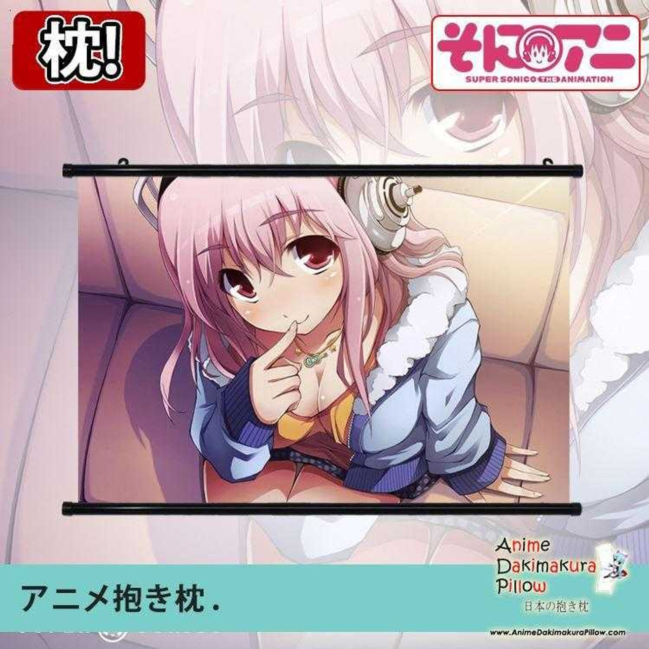 New Super Sonico Japanese Anime Art Wall Scroll Poster Limited