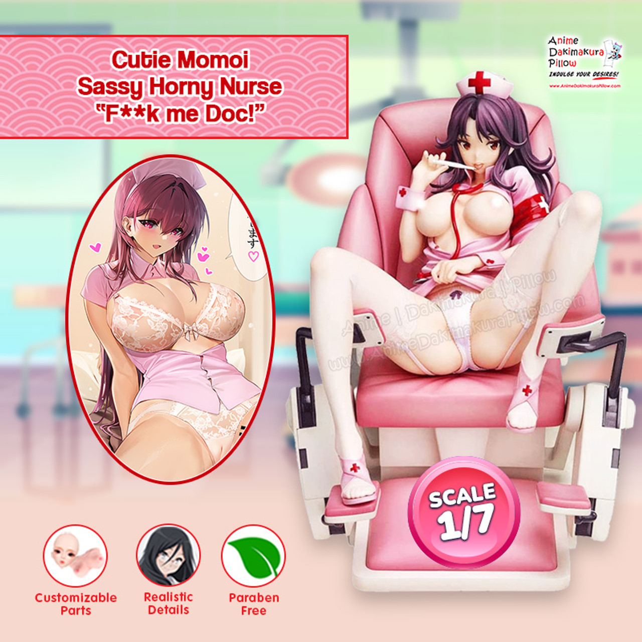 ADP Cutie Momoi Sassy Horny Nurse “Fuck me Doc!” 18+ Anime Figurine OH-FG-024 image