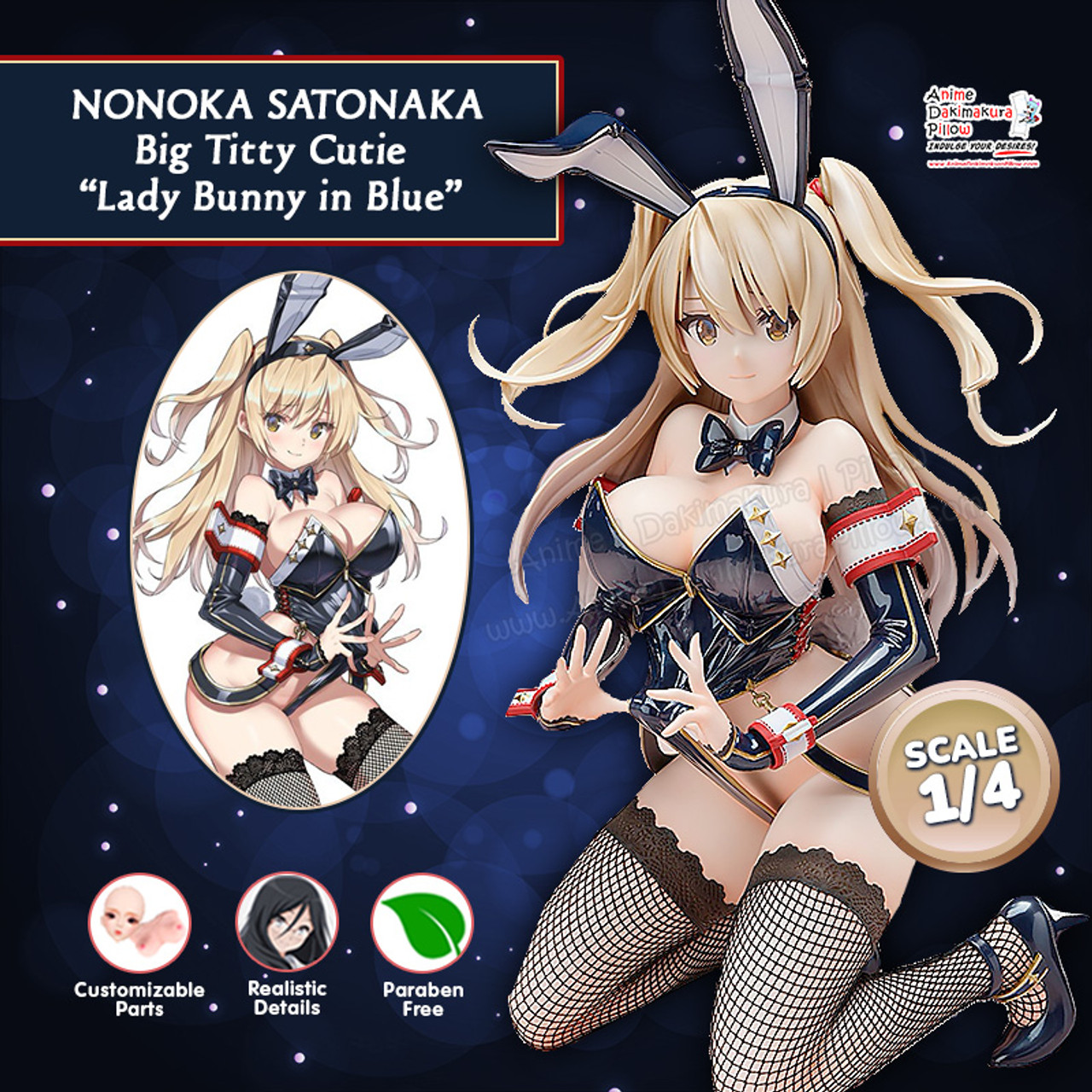 ADP NONOKA SATONAKA Big Titty Cutie “Lady Bunny Performer” 18+ Anime Figurine OH-FG-027 picture picture