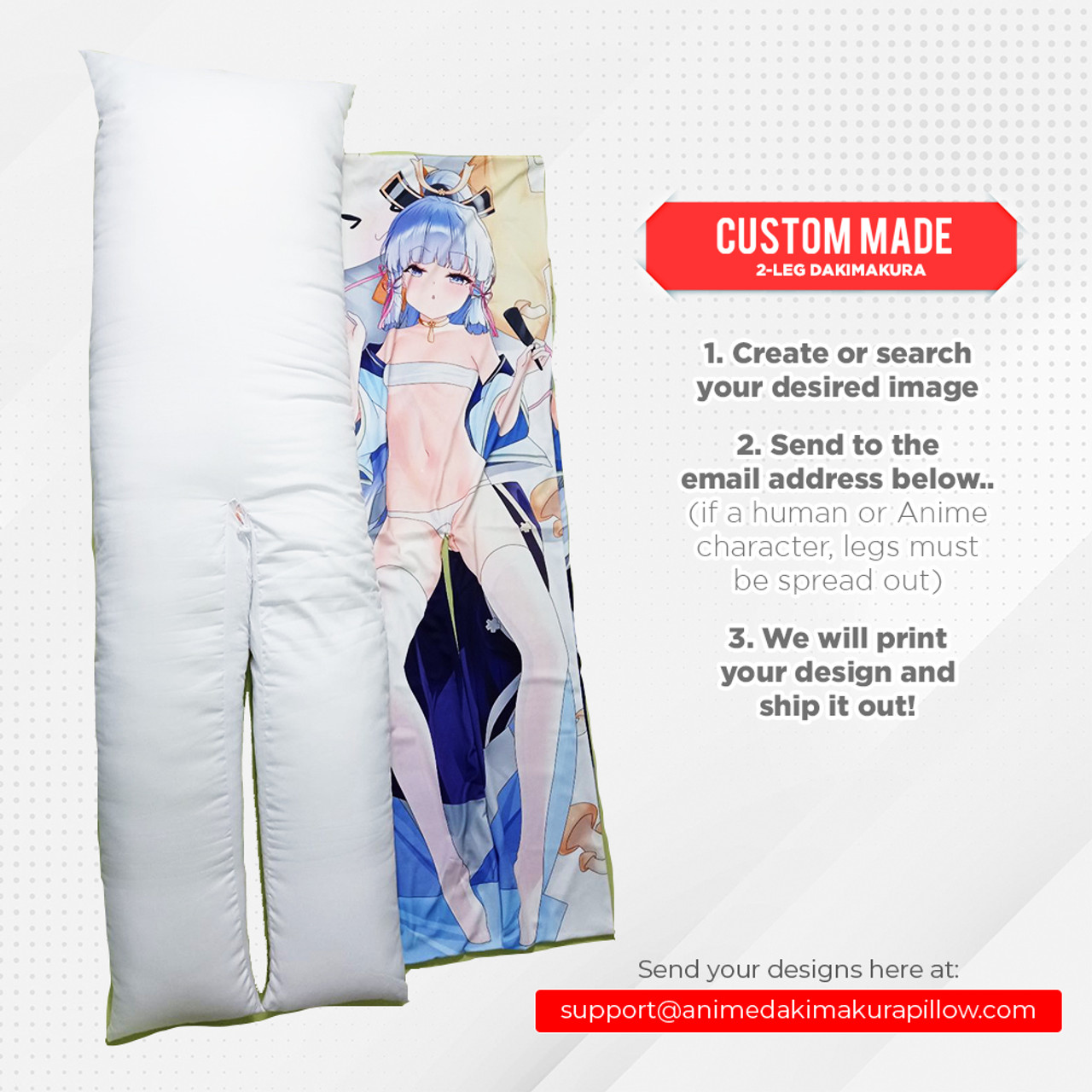 Custom Made 2-Leg Dakimakura Pillow Cover