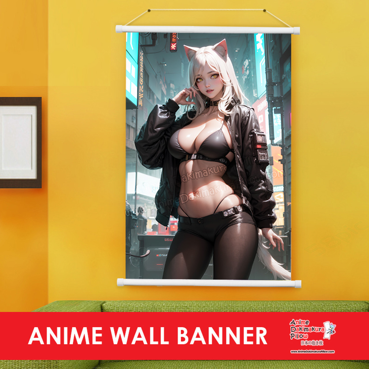 ADP Resplendent Sexy Neko 3D AI CG Anime Wall Scroll Poster ERO-CG-AIB-054 pic