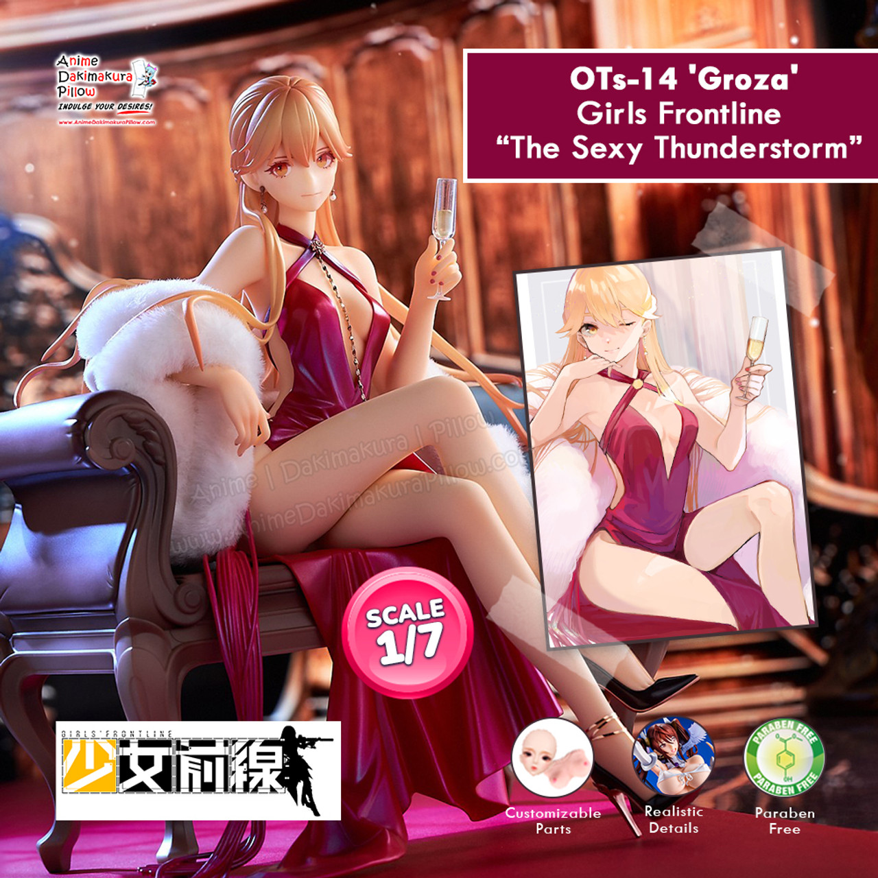 ADP OTS-14 Groza Girls Frontline “The Sexy Thunderstorm” 18+ Anime Figurine OH-FG-051
