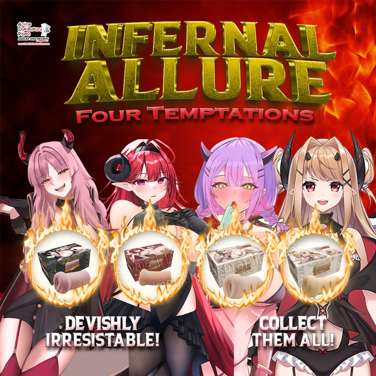 ADP Infernal Allure Four Tempations (Devilishly Wild!) Onahole Collection OH-OT-182 image