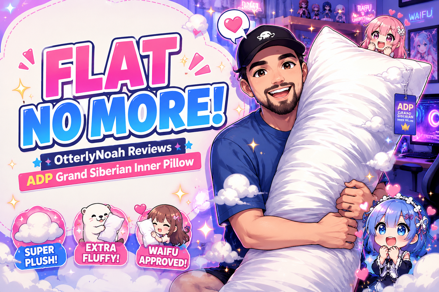 Flat Dakimakura? Not Anymore — OtterlyNoah Tries ADP's Grand Siberian Inner Pillow