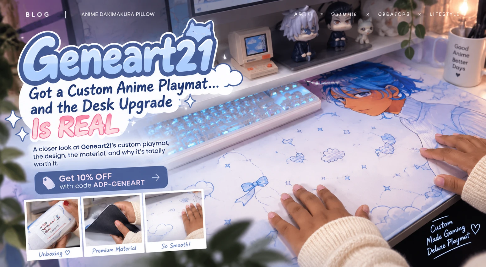 Geneart21 Got a Custom Anime Playmat… and the Desk Upgrade Is REAL 