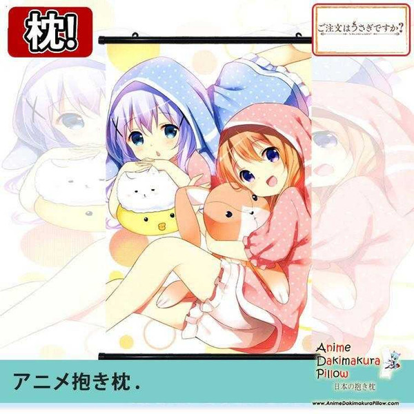 New Is the Order Rabbit Japanese Anime Art Wall Scroll Poster Limited Edition High Quality GZFONG074 Anime Dakimakura Pillow Shop