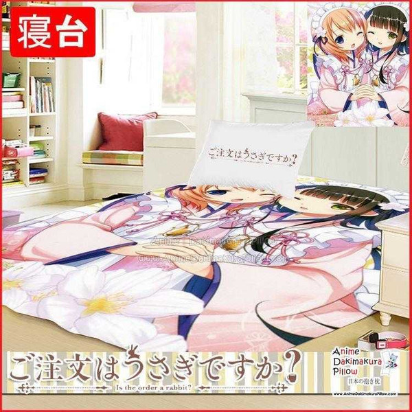 New Is The Order Rabbit Japanese Anime Bed Blanket or Duvet Cover GZFONG398 Anime Dakimakura Pillow Shop