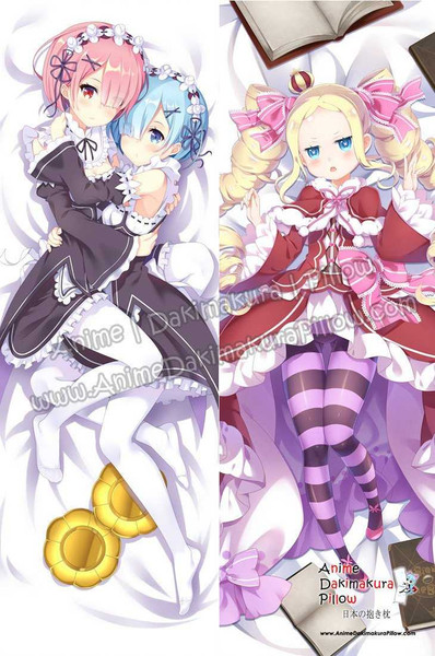New Beatrice - Re Zero Rem and Ram - Re Zero Anime Dakimakura Japanese Hugging Body Pillow Cover ADP-16219B ADP-16218B Anime Dakimakura Pillow Shop