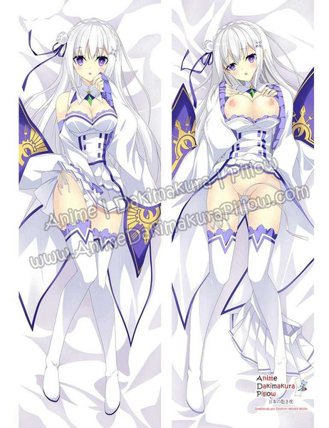 New Emilia - Re Zero Anime Dakimakura Japanese Hugging Body Pillow Cover ADP612014 Anime Dakimakura Pillow Shop