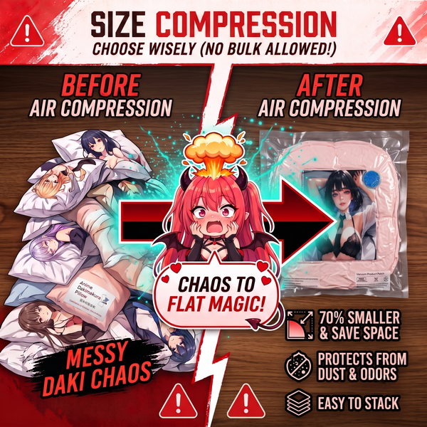 Dakimakura Vacuum Seal Storage Bag – Compress, Protect & Hide Your Collection ADP-019