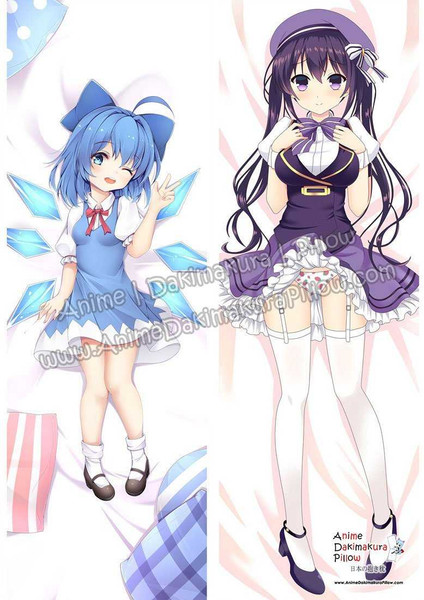 New Cirno - Touhou Project and Rize Tedeza - Is the Order Rabbit Anime Dakimakura Japanese Hugging Body Pillow Cover ADP18108-2 ADP89065 Anime Dakimakura Pillow Shop