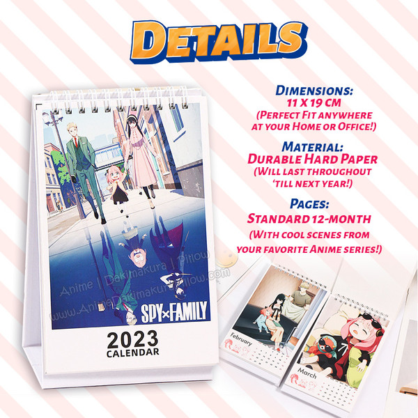 2023 ADP Anime Desk Calendar SPYXFAMILY | CHAINSAW MAN [Special Edition] ADP-OT-C2023