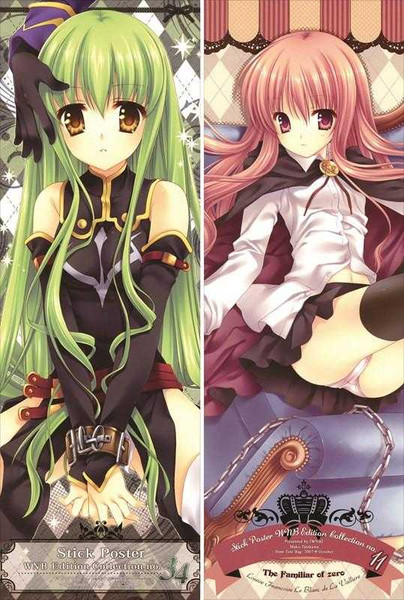New CODE GEASS Lelouch of the Rebellion and CODE GEASS Lelouch of the Rebellion and The Familiar of Zero C.C. and Louise de La Valliere Anime Dakimakura Japanese Pillow Cover CGLR13 Anime Dakimakura Pillow Shop