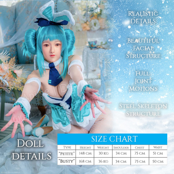 ADP Snow Miku "Cold as Ice, Naughty and Nice!" Dress-Up Sex Doll  | 36 kg | OH-DL-013