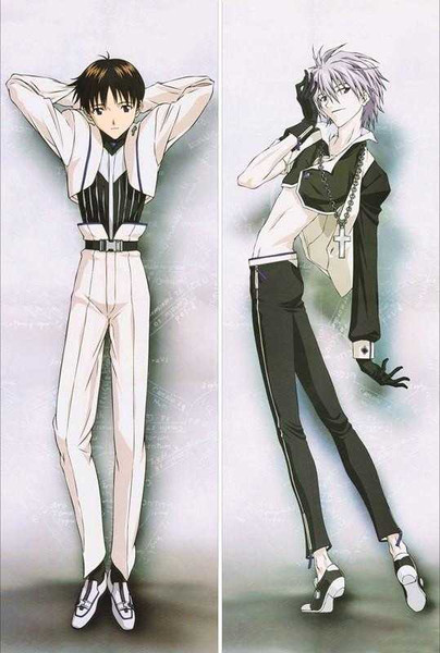 New Neon Genesis Evangelion Shinji Ikari and Kaworu Nagisa Anime Dakimakura Japanese Pillow Cover ContestTwentySix5 Male Anime Dakimakura Pillow Shop