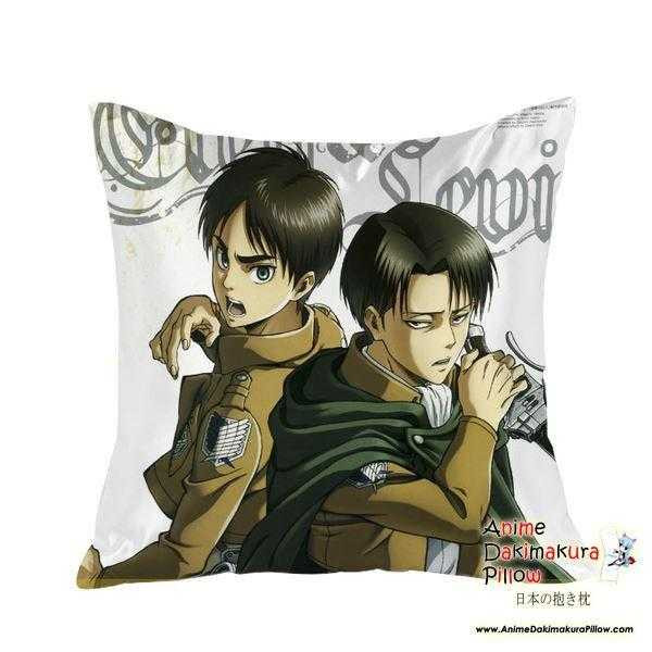New Levi Ackermann and Eren Jaeger - Attack on Titan Top Ranked Anime Dakimakura Square Pillow Cover GZFONG42 Anime Dakimakura Pillow Shop