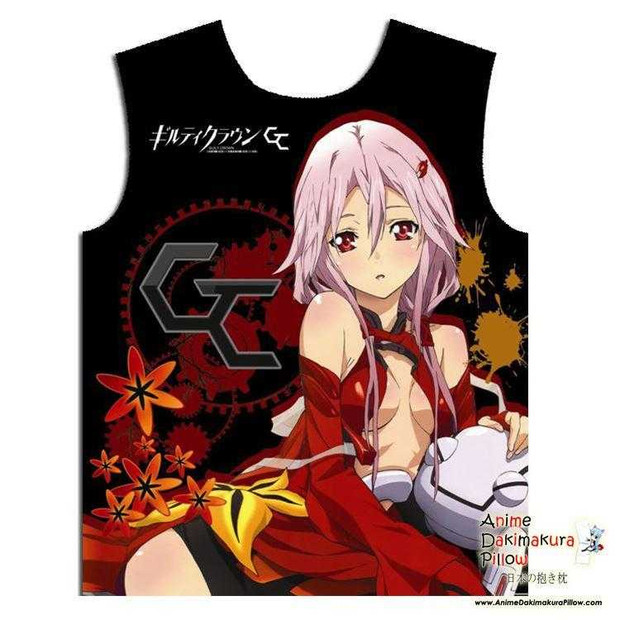 New Inori - Guilty Crown Extraordinary Anime Print Sleeveless Summer Shirt MGF-YF069 Anime Dakimakura Pillow Shop