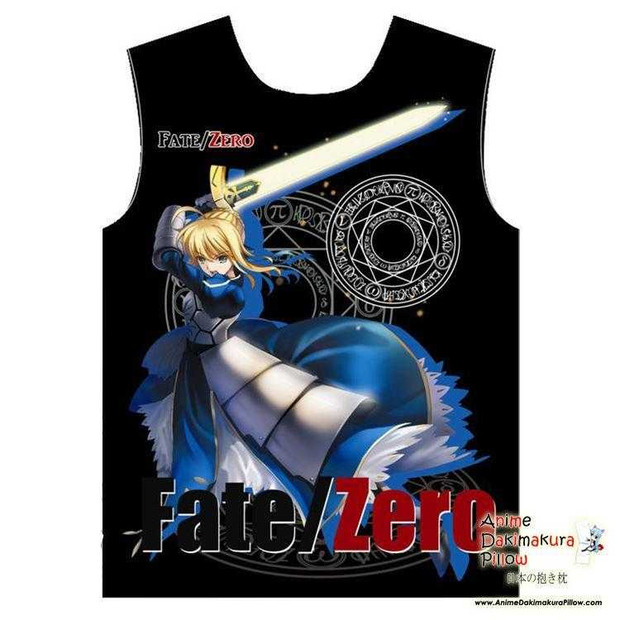 New Saber - Fate Saber Night Special Anime Print Sleeveless Summer Shirt MGF-YF085 Anime Dakimakura Pillow Shop