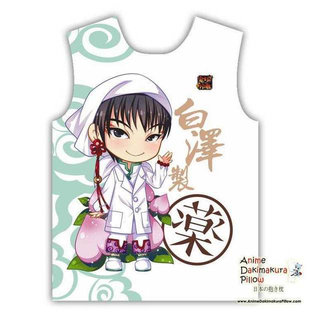 New Hoozuki no Reitetsu Fine Printed Anime Sleeveless White Summer Shirt MGF-YF07 Anime Dakimakura Pillow Shop