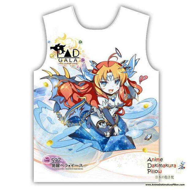 New Pad Gala Hot Special Anime Sleeveless White Summer Shirt MGF-YF18 Anime Dakimakura Pillow Shop