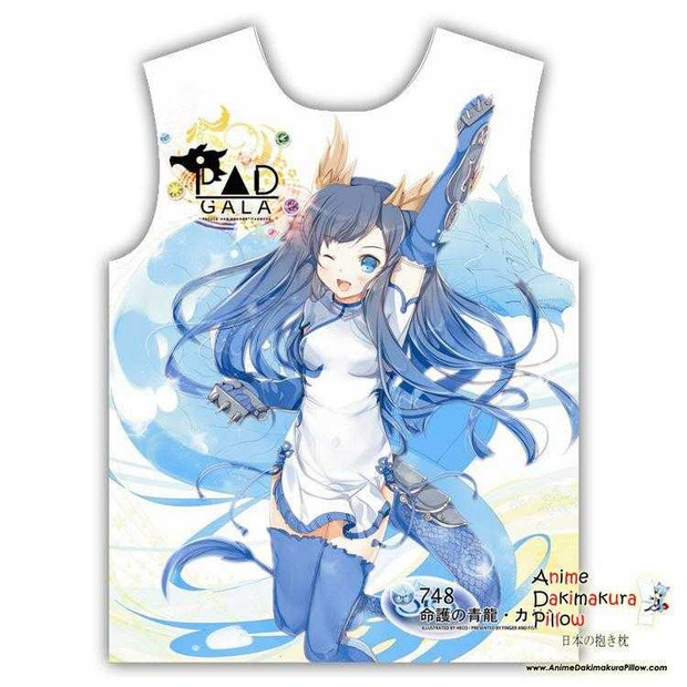New Pad Gala Hot Special Anime Sleeveless White Summer Shirt MGF-YF26 Anime Dakimakura Pillow Shop