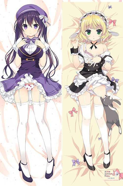 New Is the Order a Rabbit Rize Tedeza and Sharo Kirima H2895+H2893 Anime Dakimakura Pillow Shop