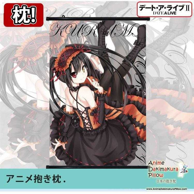 New Date a Live Japanese Kurumi Tokisaki Anime Art Wall Scroll Poster Limited Edition High Quality GZFONG036 Anime Dakimakura Pillow Shop