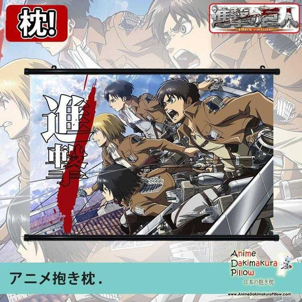 New Attack on Titan Japanese Anime Art Wall Scroll Poster Limited Edition High Quality GZFONG042 Anime Dakimakura Pillow Shop