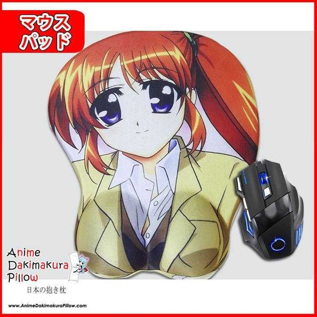 New Nanoha Takamachi - Magical Girl Lyrical Nanoha Anime Ergonomic 3D Mouse Pad Sexy Butt Wrist Rest Oppai GZFONG MM-045 Anime Dakimakura Pillow Shop