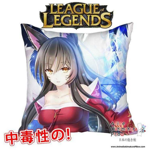 New Ahri - League of Legends 40x40cm Square Anime Dakimakura Waifu Throw Pillow Cover GZFONG63 Anime Dakimakura Pillow Shop