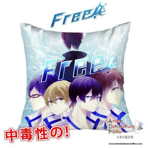 New Free! 40x40cm Square Anime Dakimakura Waifu Throw Pillow Cover GZFONG80 Anime Dakimakura Pillow Shop