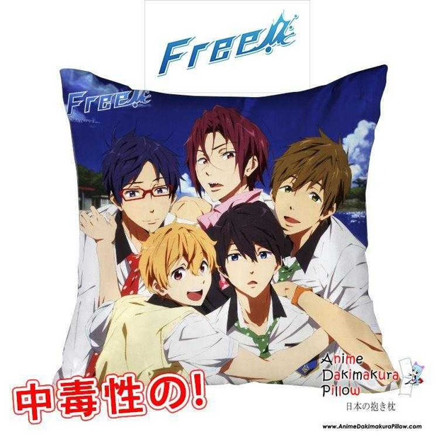 New Free! 40x40cm Square Anime Dakimakura Waifu Throw Pillow Cover GZFONG101 Anime Dakimakura Pillow Shop