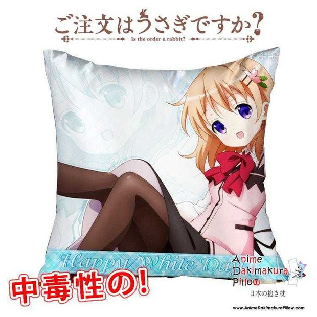 New Cocoa Hoto - Is the Order Rabbit 40x40cm Square Anime Dakimakura Waifu Throw Pillow Cover GZFONG143 Anime Dakimakura Pillow Shop