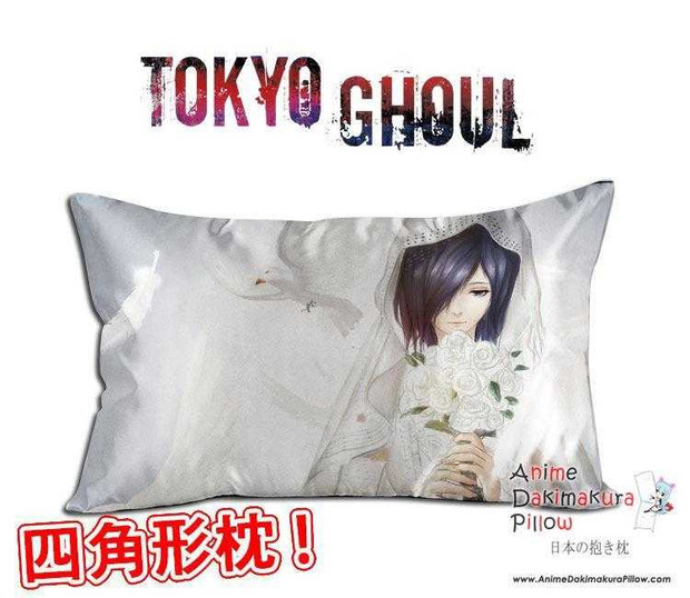 New Touka Kirishima - Tokyo Ghoul Anime Waifu Dakimakura Rectangle 40x70cm Pillow Cover GZFONG-41 Anime Dakimakura Pillow Shop