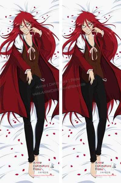 New Grell Sutcliff - Black Butler Anime Dakimakura Japanese Pillow Cover Custom Designer Yoko-Darkpaw ADC43 Anime Dakimakura Pillow Shop