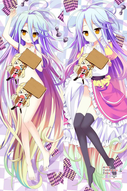 New Shiro - No Game No Life Anime Dakimakura Japanese Hugging Body Pillow Cover MGF-511017 Anime Dakimakura Pillow Shop