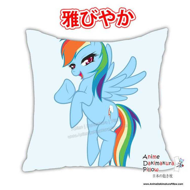 New Rainbowdash & Pinkiepie - My Little Po MLP Anime Dakimakura Square Pillow Cover Custom Designer Reika Miyuki ADC214 Anime Dakimakura Pillow Shop