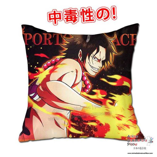 New Ace Portgas - One Piece 40x40cm Square Anime Dakimakura Throw Pillow Cover GZFONG422 Anime Dakimakura Pillow Shop