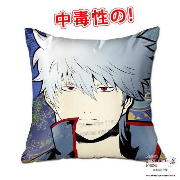 New Gintoki Sakata - Gintama 40x40cm Square Anime Dakimakura Throw Pillow Cover GZFONG450 Anime Dakimakura Pillow Shop