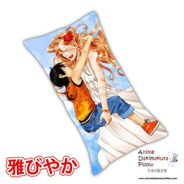 New Ace and Rouge - One Piece Anime Dakimakura Japanese Rectangle Pillow Cover Custom Designer ElyonBlackStar ADC480 Anime Dakimakura Pillow Shop