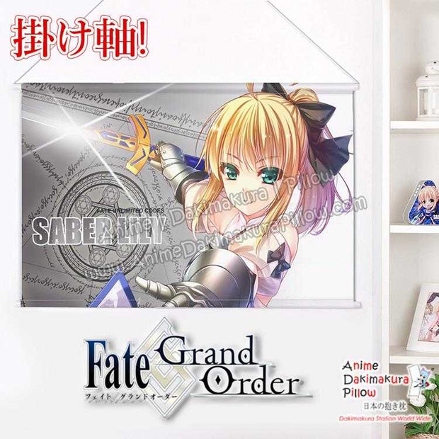 New Fate grand Order - Saber Lily Japanese Anime Wall Scroll Poster and Banner H0353 Anime Dakimakura Pillow Shop