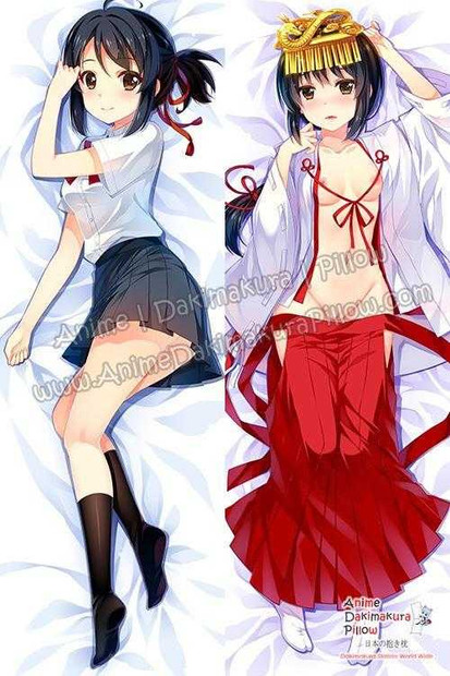 New Mitsuha Miyamizu - Kimi no Na Wa Anime Dakimakura Japanese Hugging Body Pillow Cover H3370-B Anime Dakimakura Pillow Shop