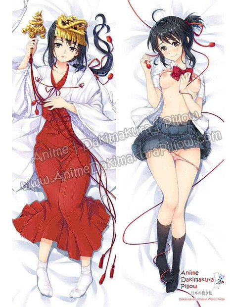 New Mitsuha Miyamizu - Kimi no Na Wa Anime Dakimakura Japanese Hugging Body Pillow Cover ADP-16320-A Anime Dakimakura Pillow Shop