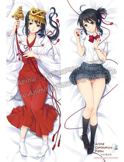New Mitsuha Miyamizu - Kimi no Na Wa Anime Dakimakura Japanese Hugging Body Pillow Cover ADP-16320-B Anime Dakimakura Pillow Shop