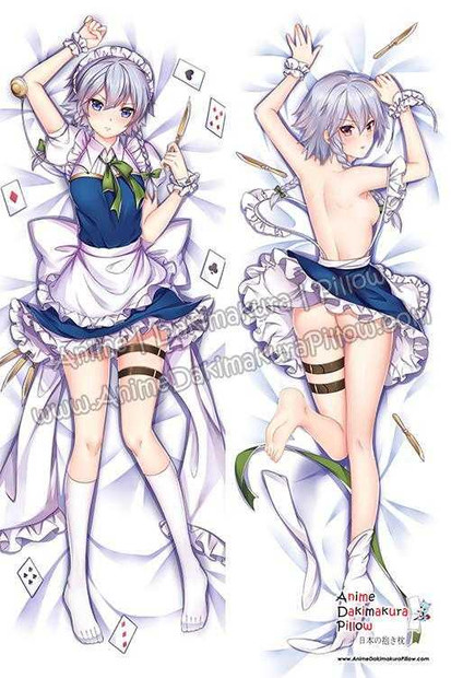 New Sakuya Izayoi - Touhou Project Anime Dakimakura Japanese Hugging Body Pillow Cover H3775-B Anime Dakimakura Pillow Shop