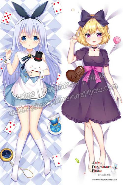 ADP Chino Kafuu – Is the Order a Rabbit and Ellie – Ms Vampire who lives in my neighborhood Anime Dakimakura Japanese Hugging Body Pillow Cover H3916-B H3917-B Anime Dakimakura Pillow Shop